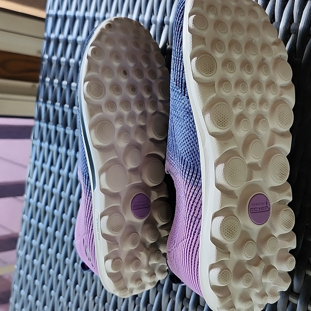 Skechers Women's Purple and Blue Slip-On Sneakers - Picture 3 of 3